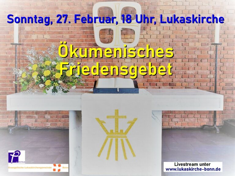 Ökumenisches Friedensgebet zum Angriff auf die Ukraine